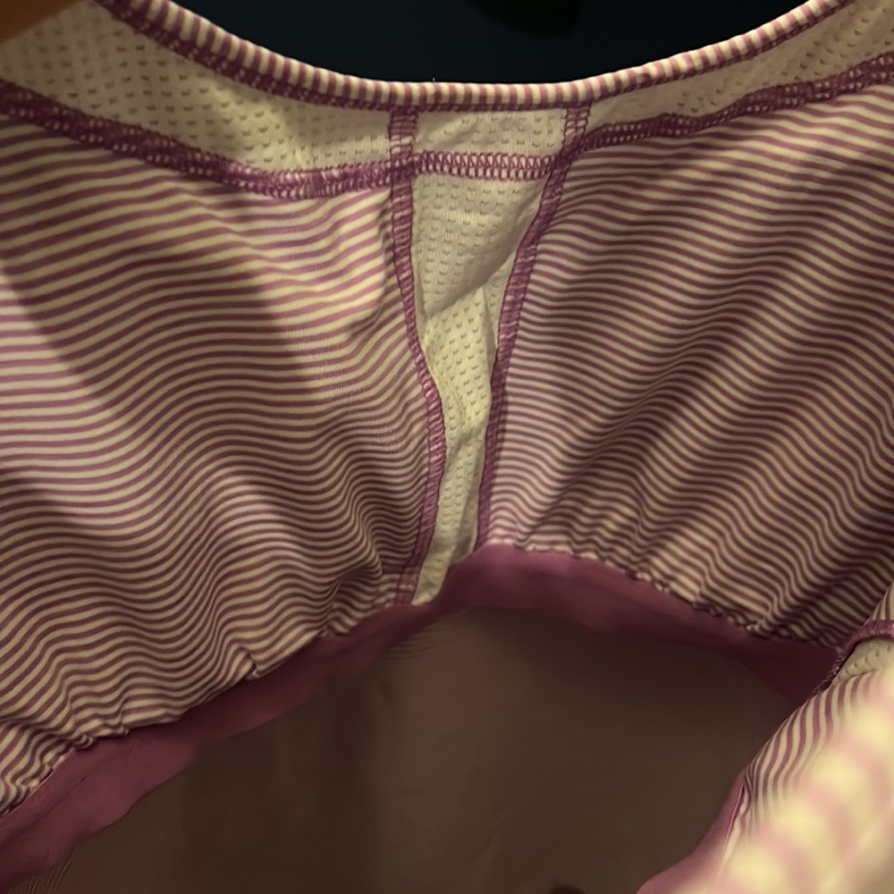 Duluth Trading Women's Pier Genius Shelf Bra Tank- Lilac & White Stripe - Picture 7 of 11